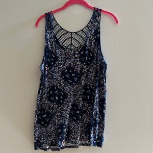 Maurice’s size XL tunic length tank top with mesh upper back/shoulders.